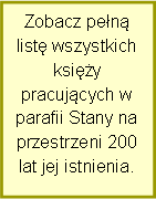 Pole tekstowe: Zobacz pen list wszystkich ksiy pracujcych w parafii Stany na przestrzeni 200 lat jej istnienia.